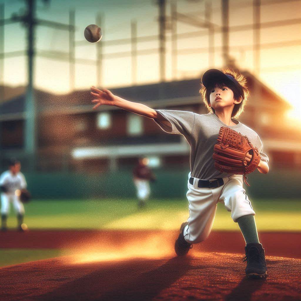 powerful-baseball-throw-sunset