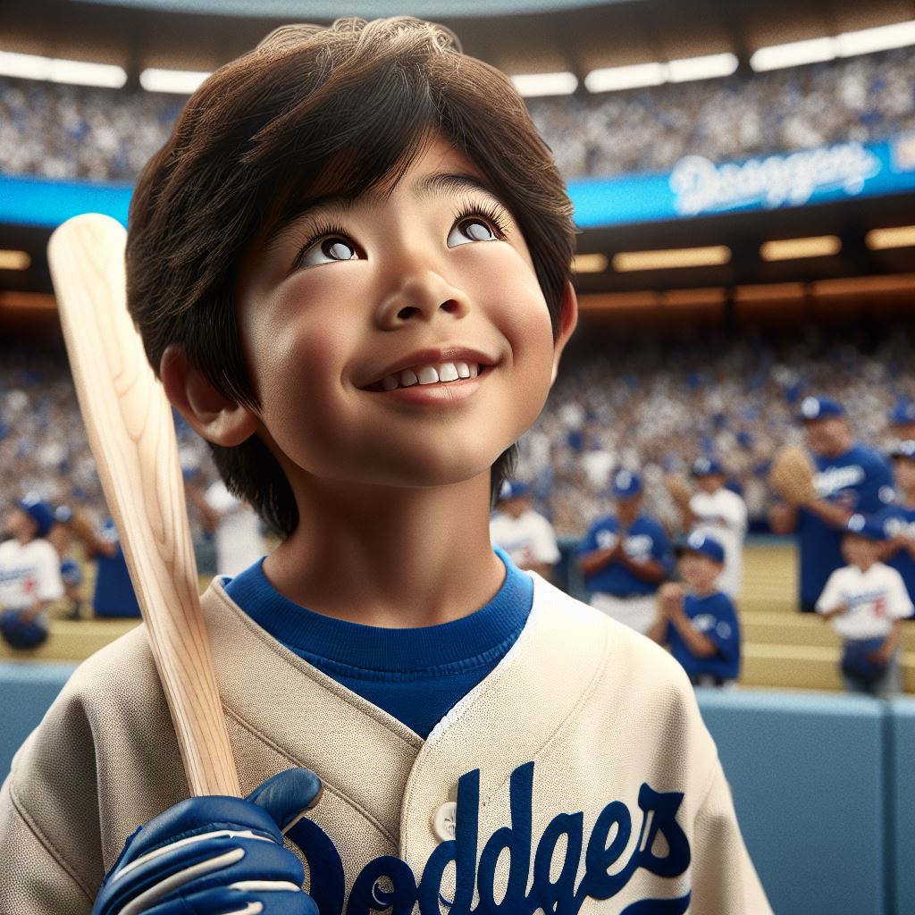 Boy in Dodgers uniform dreams1