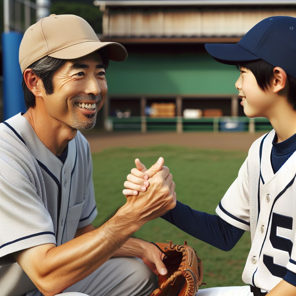 Coach high-fiving young player (2)