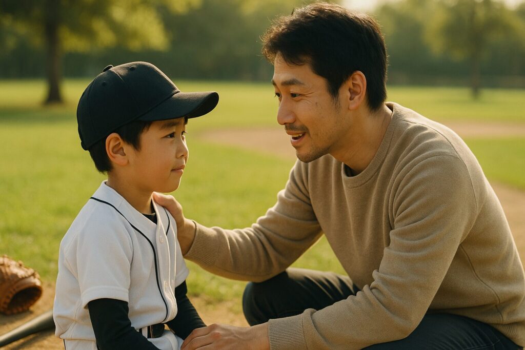 Overcoming Baseball's No-Go Phase! Dad's Magical Words to Make His Son Smile (3)