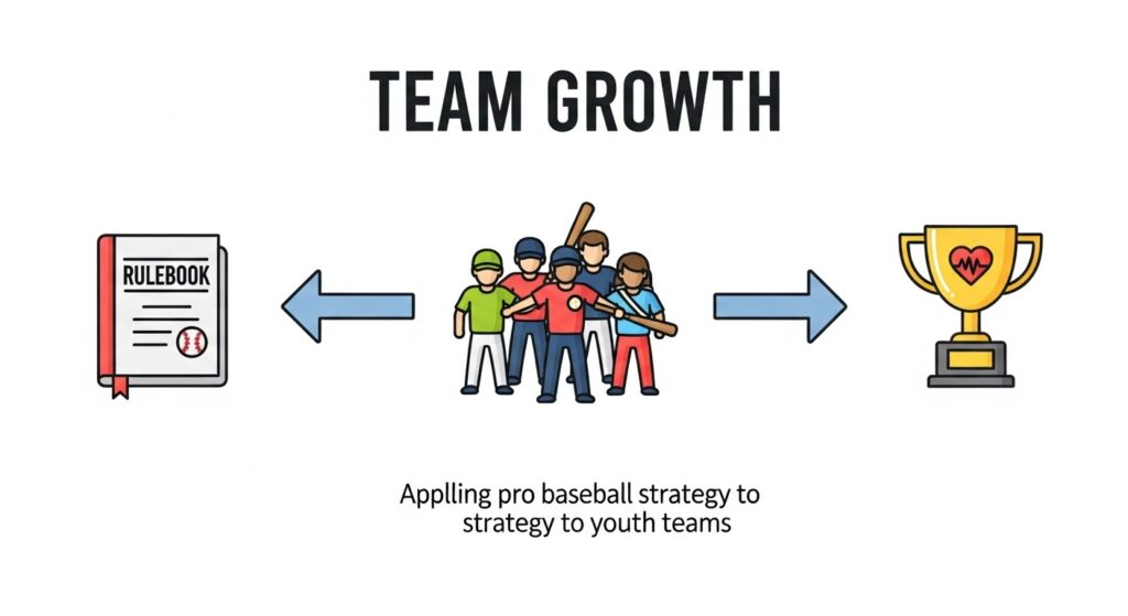 プロ野球の外国人枠の考え方を応用した少年野球チーム作りをまとめたインフォグラフィック