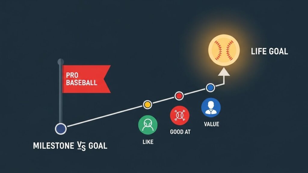 プロ野球は通過点・人生のタイムラインを示す図解