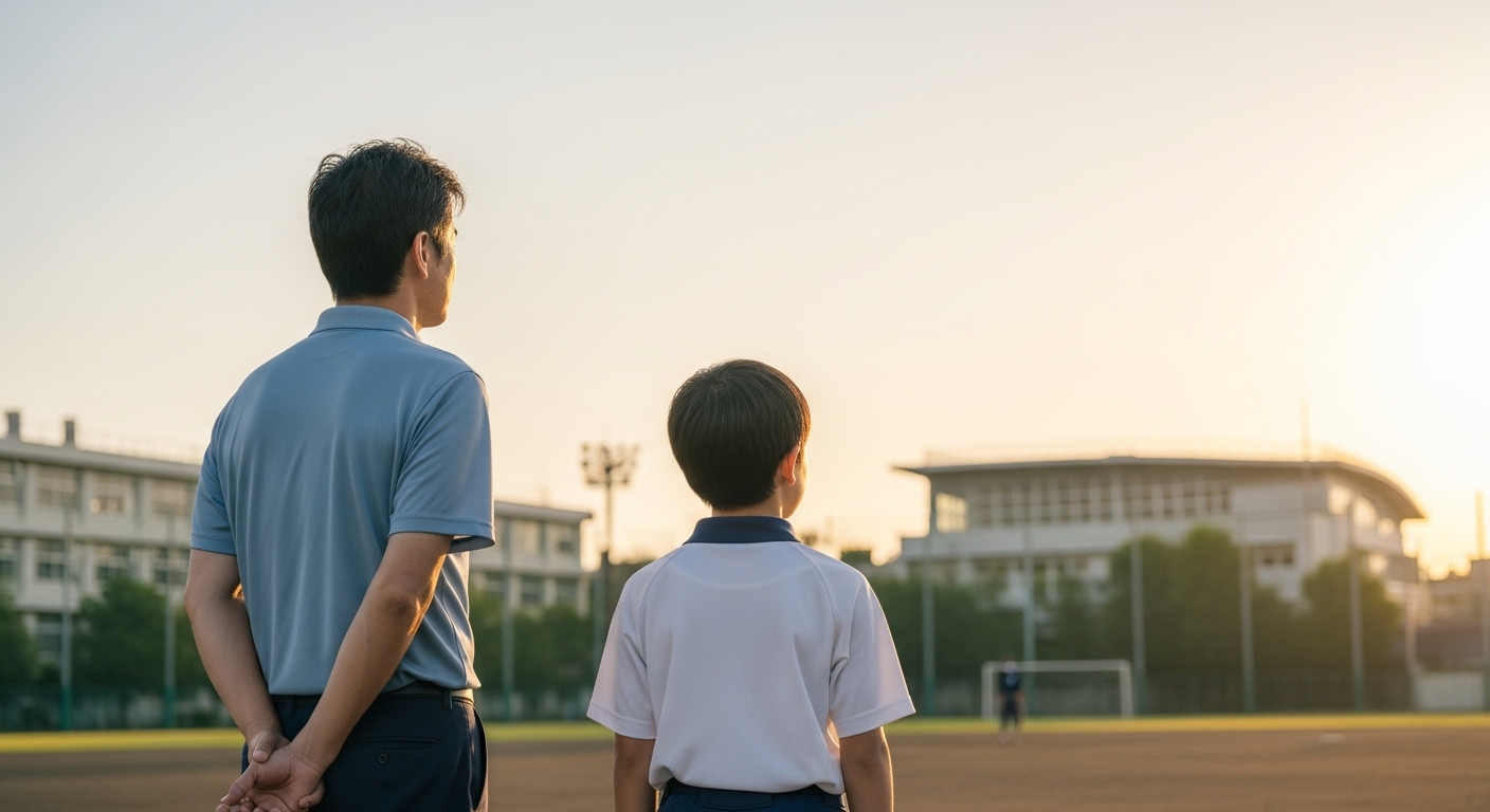 中学野球の未来を見つめる親子