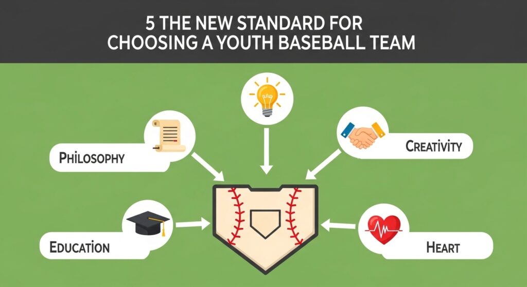 少年野球チーム選びの新基準をまとめたインフォグラフィック