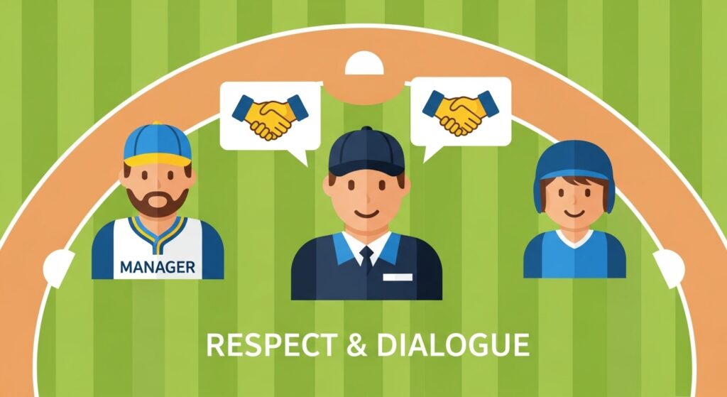 リスペクトと対話をコンセプトにした、学童野球リクエスト制度のインフォグラフィック