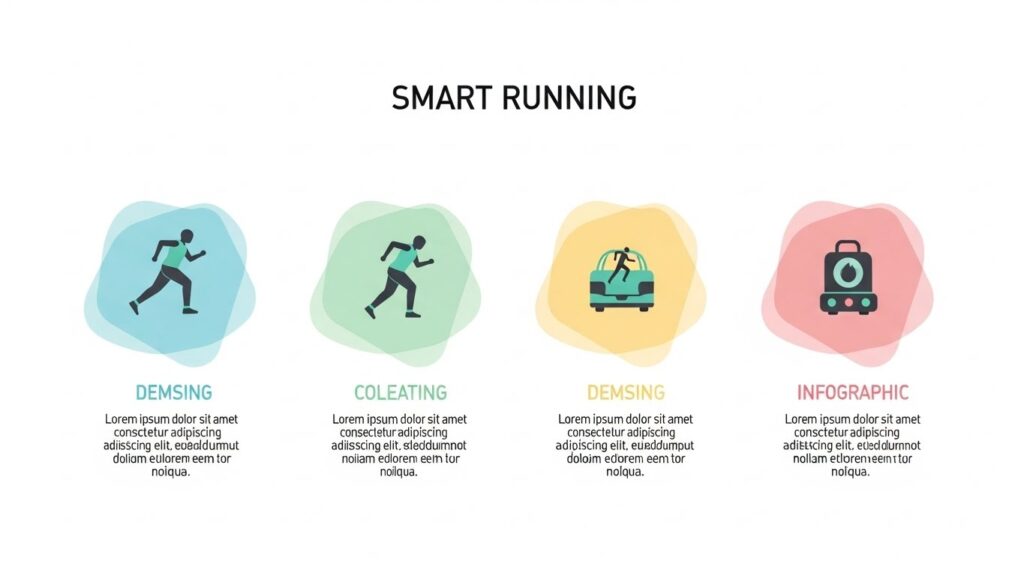 少年野球における正しいランニングの要点まとめ図解(生成AIによるイメージ)