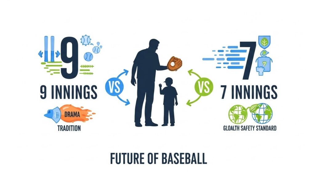 9回制と7回制のメリット・デメリット比較と、それを見守る親子の図解(生成AIによるイメージ)