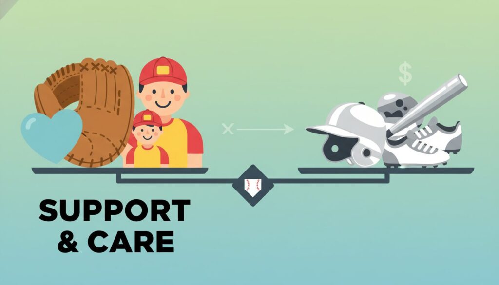 高価な道具よりも心のサポートと道具の手入れが重要であることを示すインフォグラフィック(生成AIによるイメージ)