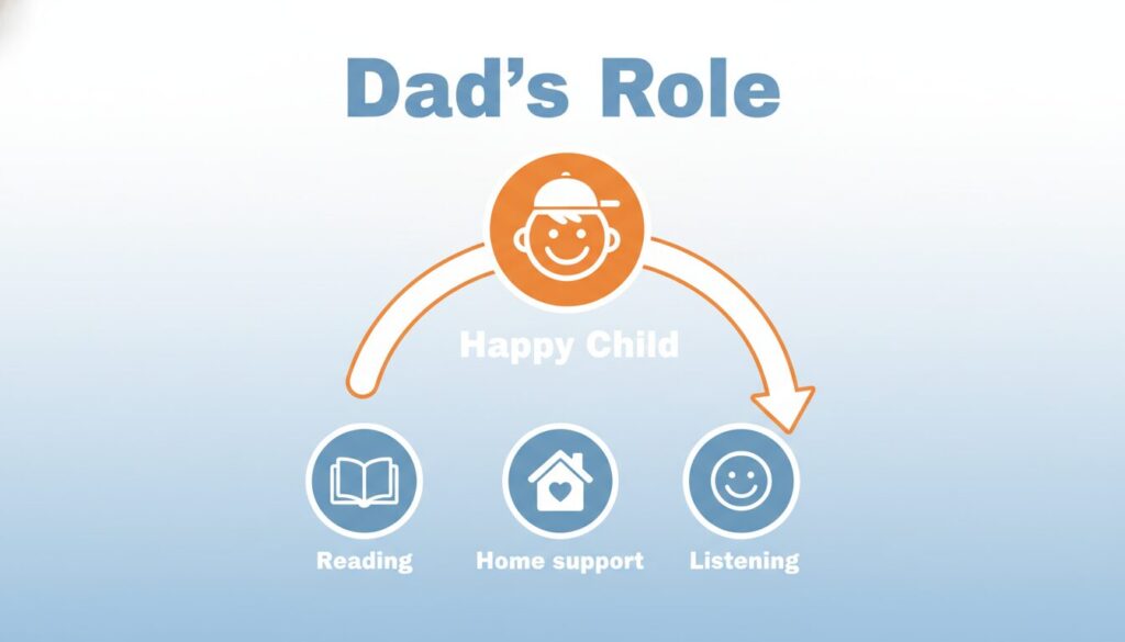 未経験パパが実践すべきコミュニケーションの3ステップ図解(生成AIによるイメージ)