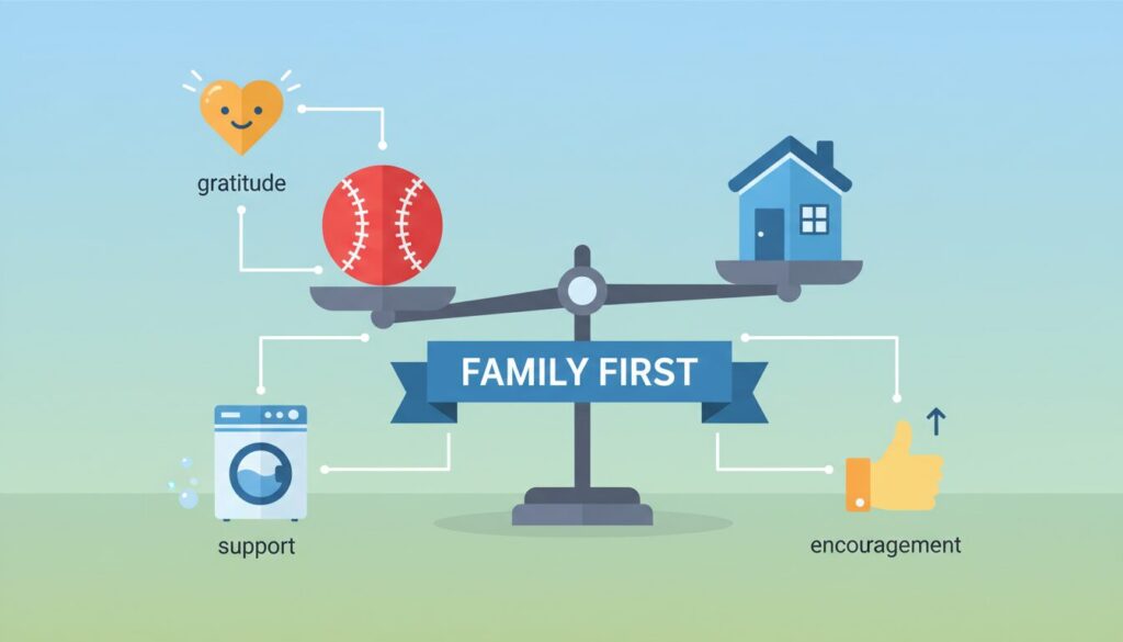 等身大で楽しむパパの裏方サポート図解(生成AIによるイメージ)