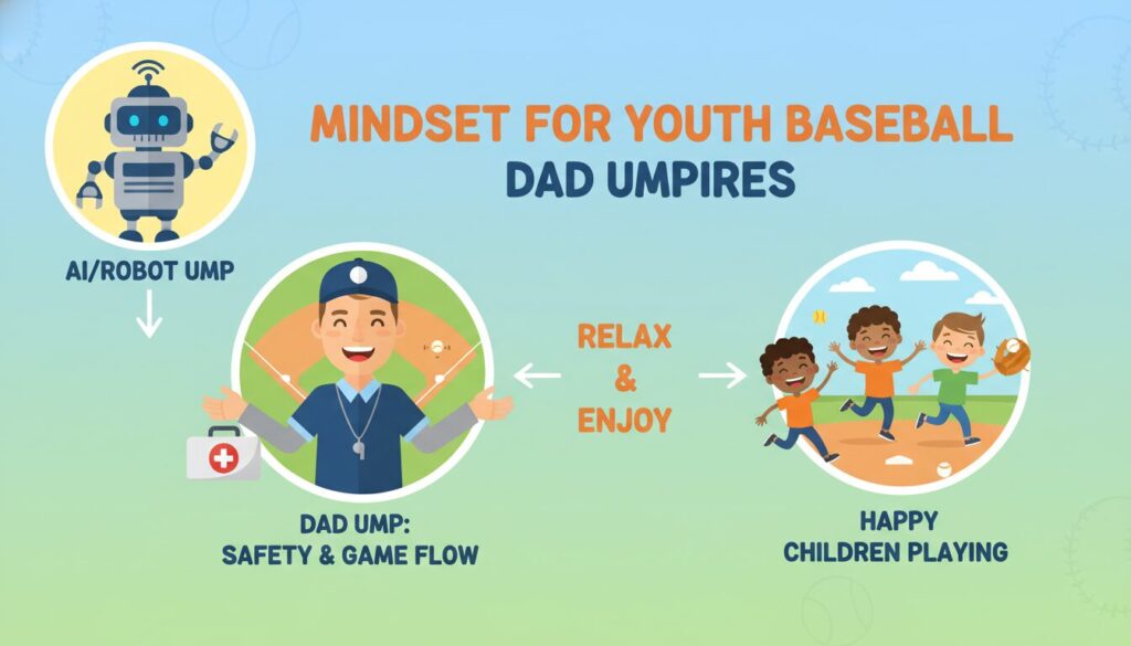 パパ審判のマインドセットを解説するインフォグラフィック図解(生成AIによるイメージ)