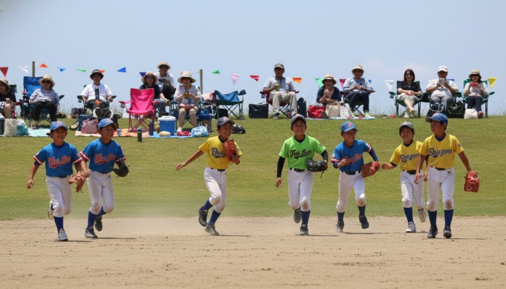 週末のイベントのようにリラックスして少年野球を楽しむ家族(生成AIによるイメージ)