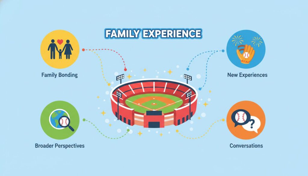 野球場体験がもたらす心の豊かさ_インフォグラフィック(生成AIによるイメージ)