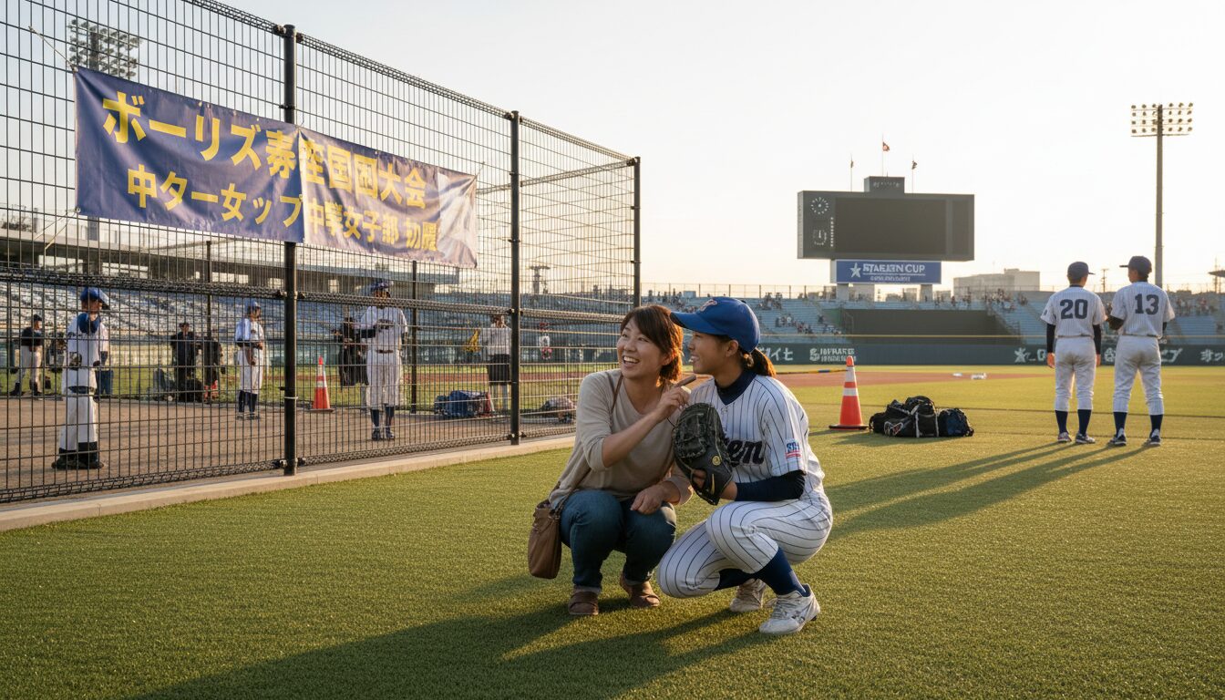 ボーイズ春季全国大会「スターゼンカップ」中学女子部初開催の衝撃を表現した本文前半のイメージ (生成AIによるイメージ)