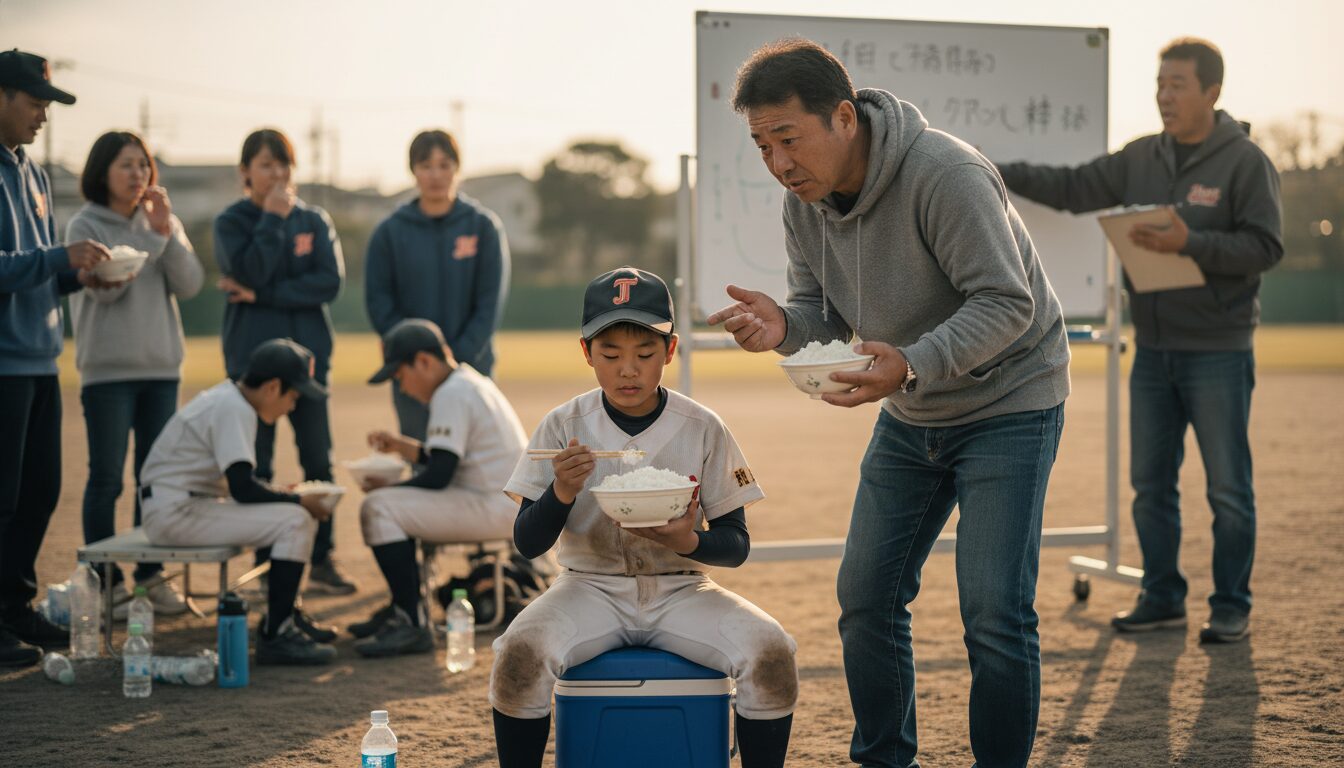 昭和の「食トレ」と現代の「科学的アプローチ」の違いを表現した本文前半のイメージ (生成AIによるイメージ)
