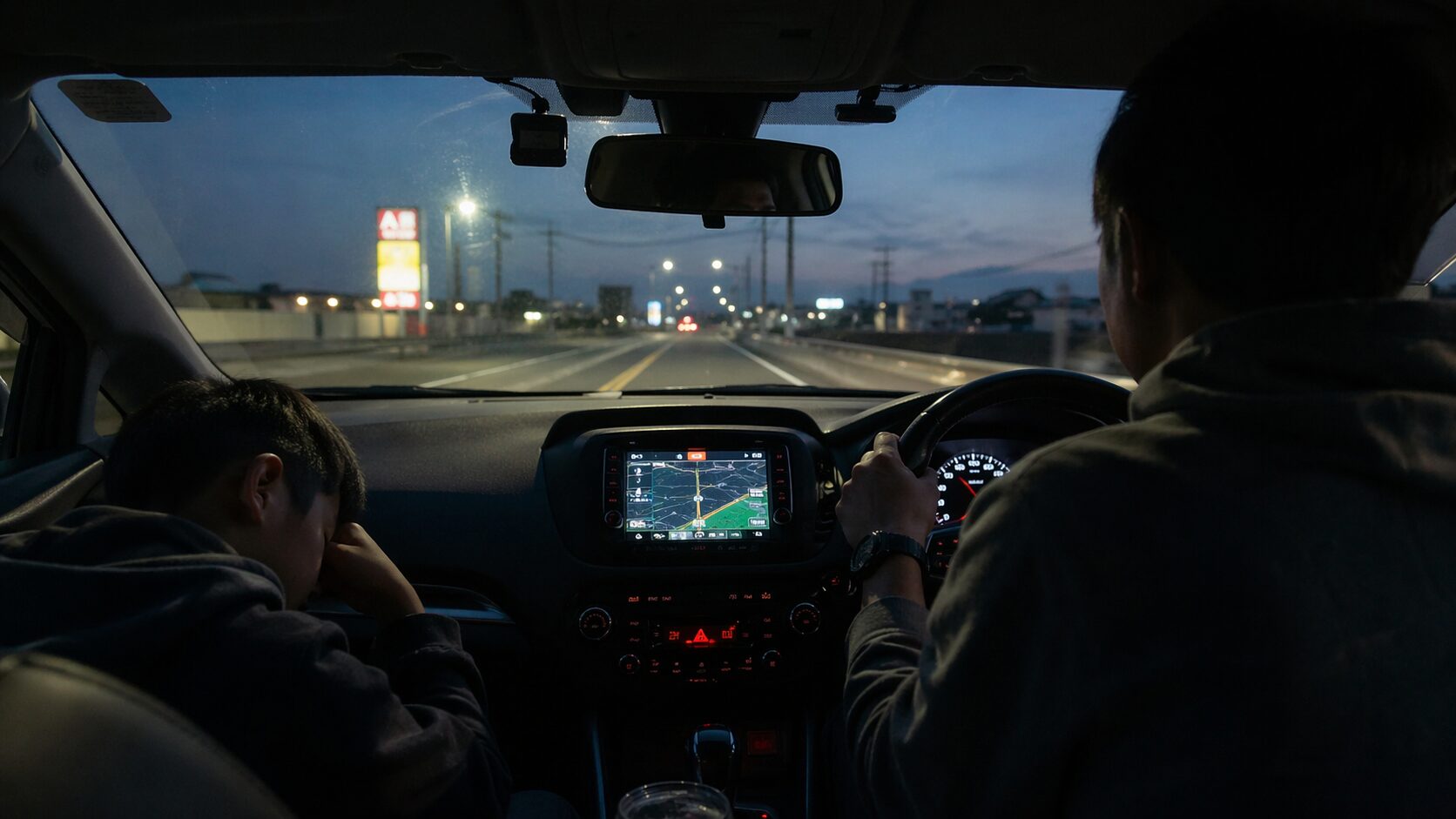 遠征は「修行」か「冒険」か？タレント吉田仁人の「飛行機通学」エピソードから考える、少年野球の移動時間活用法をイメージした親子の野球シーン (生成AIによるイメージ)