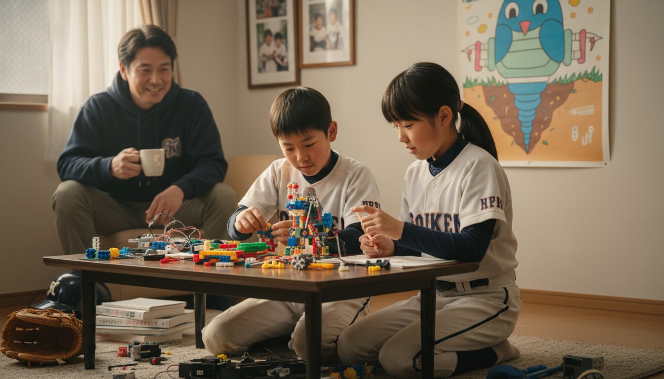 野球一辺倒になっていない？「モグラ型ロボ」のニュースが教えてくれることを表現した本文前半のイメージ (生成AIによるイメージ)