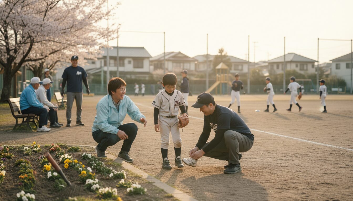 地域社会・警察と連携する新しいチーム運営の形を表現した本文中盤のイメージ (生成AIによるイメージ)