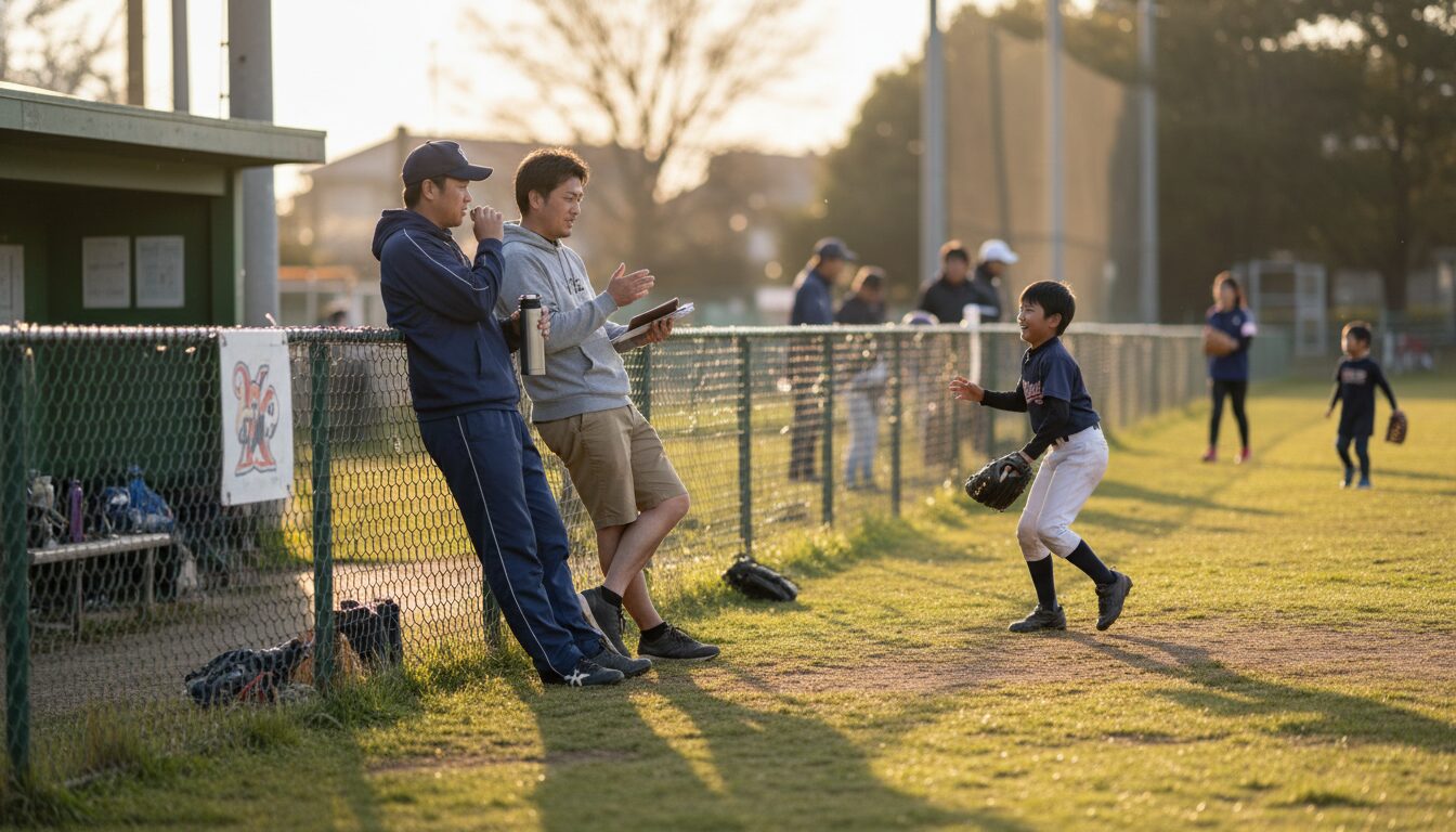 新興勢力の躍進を「我が子の野球ライフ」にどう活かすかを表現した本文中盤のイメージ (生成AIによるイメージ)