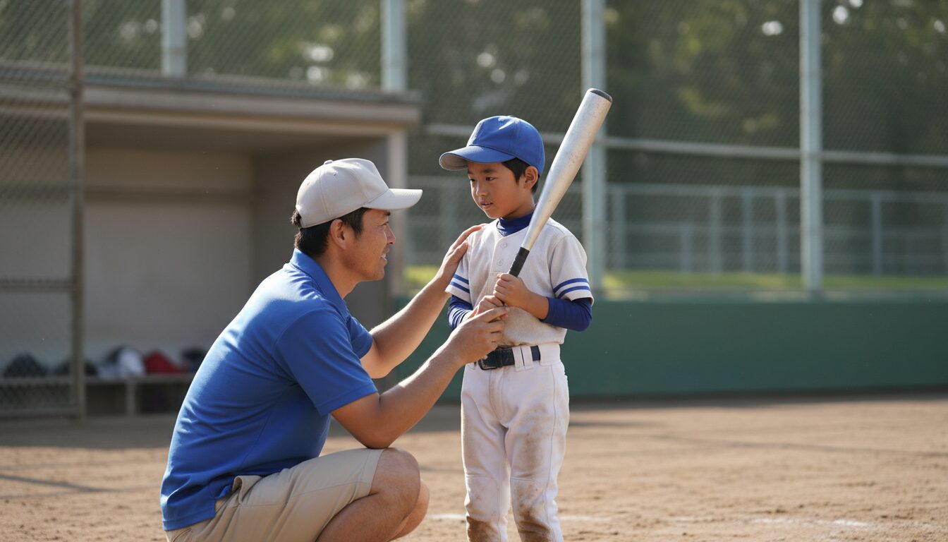 明日からグラウンドで使える「大人の行動変容」のヒントを表現した本文中盤のイメージ (生成AIによるイメージ)