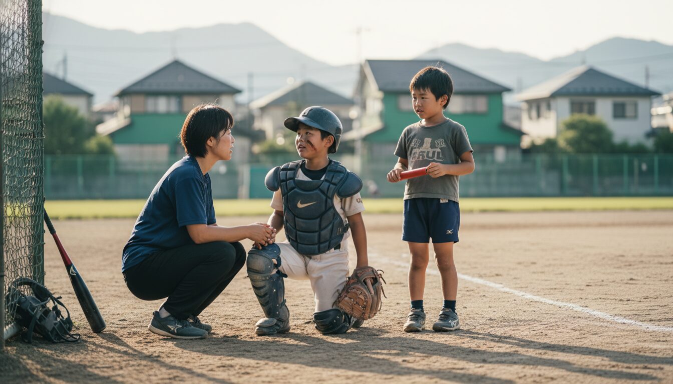 兄弟でも全く違う！我が家の「野球」と「陸上」のリアルを表現した本文前半のイメージ (生成AIによるイメージ)