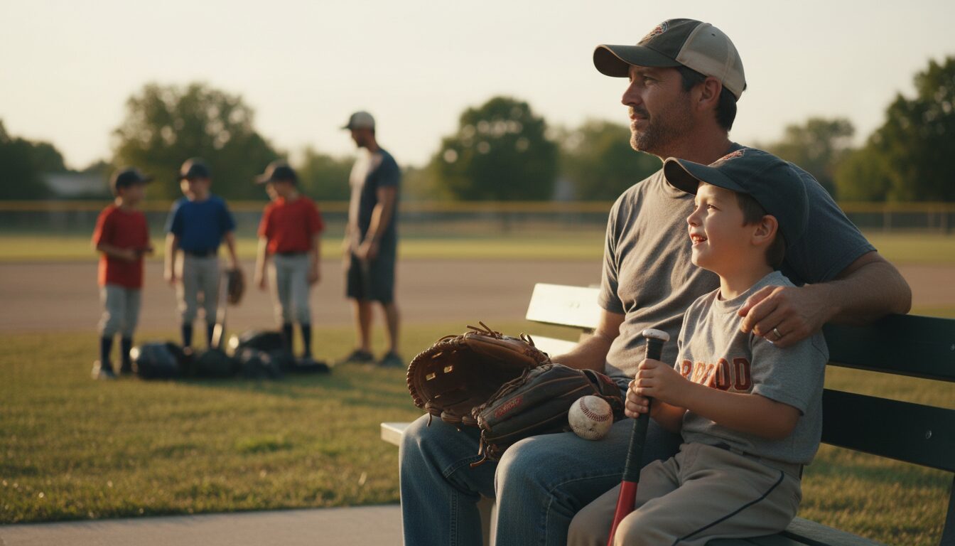 少年野球のモチベーションと将来の選択肢を両立させる会話術を表現した本文中盤のイメージ (生成AIによるイメージ)