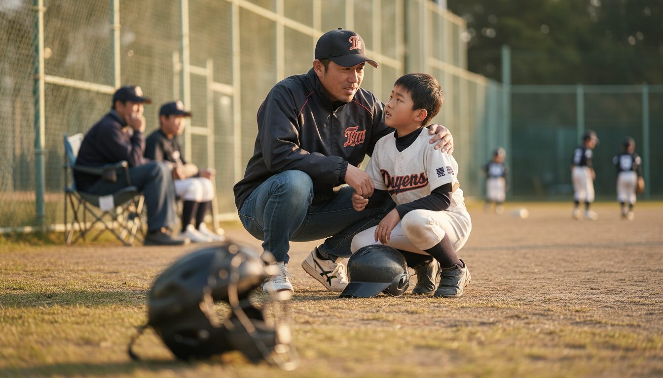 プロ野球の「球審ヘルメット義務化」が示す本当の意味を表現した本文前半のイメージ (生成AIによるイメージ)