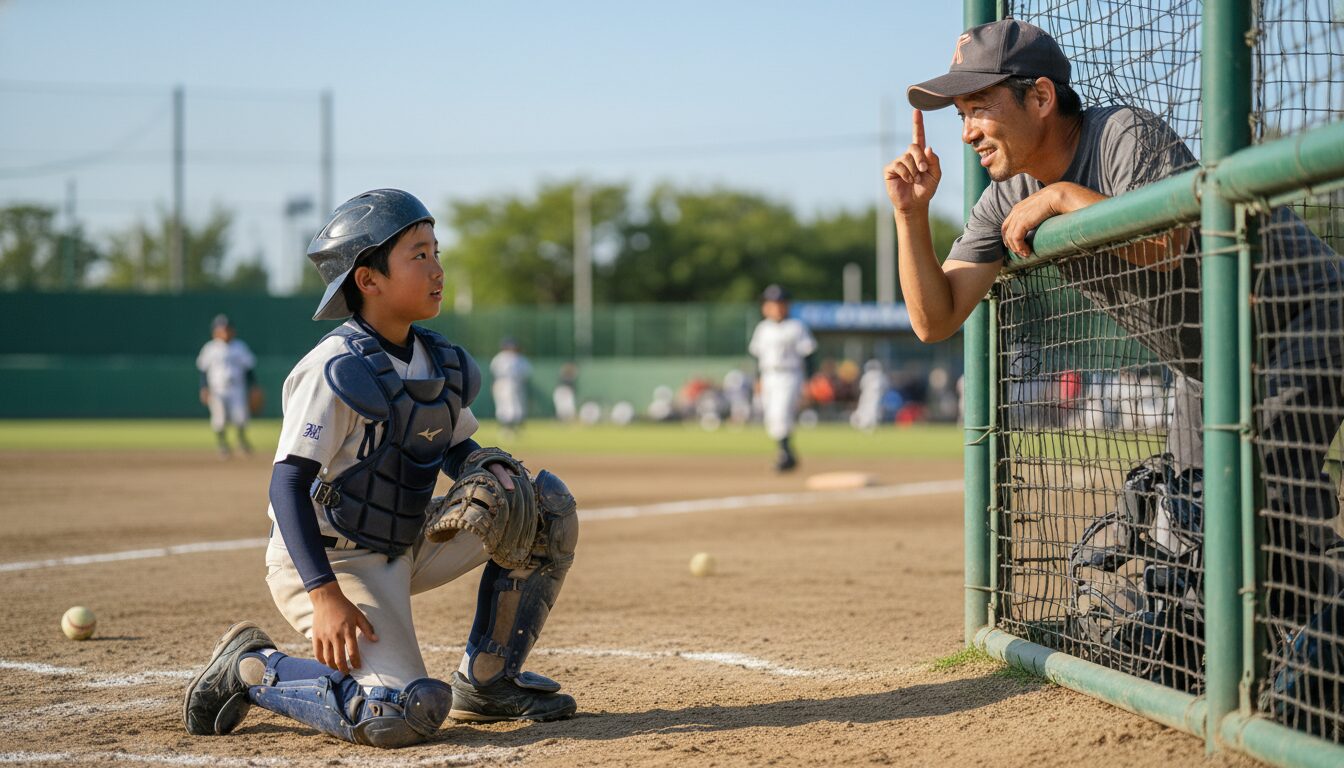 試合の流れを変える「間」の作り方と親の観察眼を表現した本文中盤のイメージ (生成AIによるイメージ)