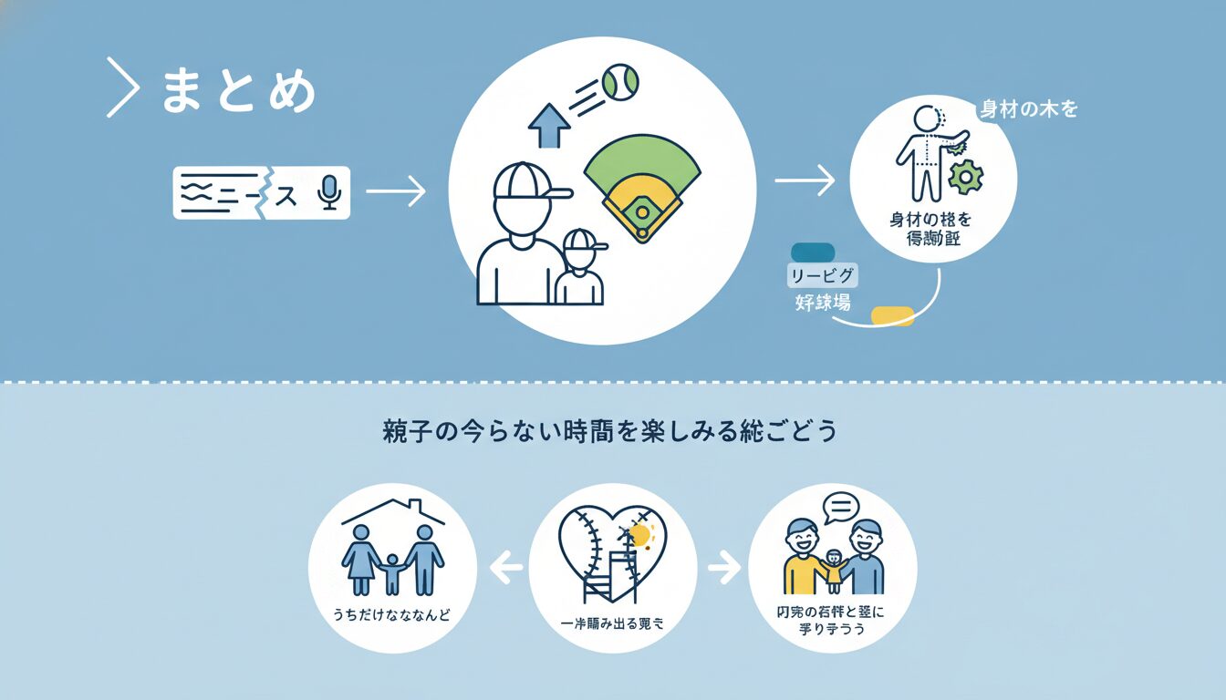 まとめの要点を整理したまとめイメージ (生成AIによるイメージ)