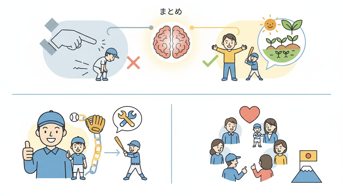 まとめの要点を整理したまとめイメージ (生成AIによるイメージ)