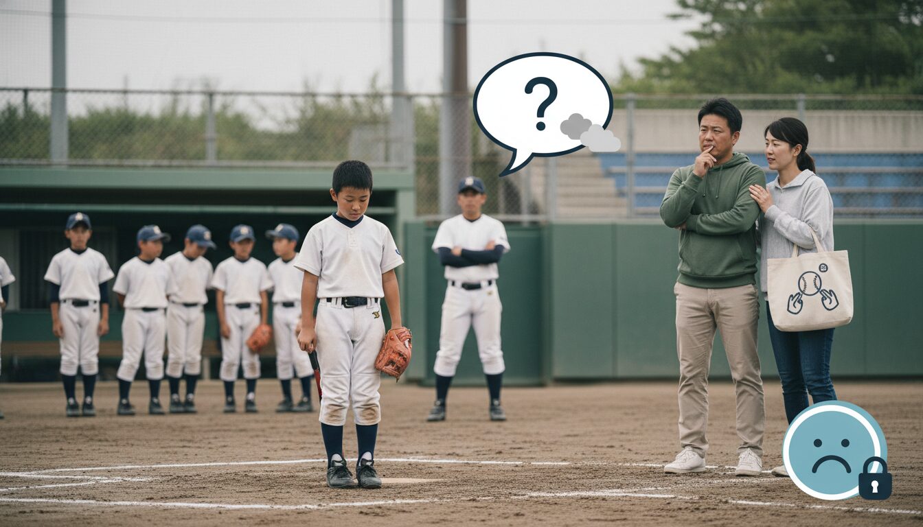 「主体性」というスローガンの裏側：なぜ子供はグラウンドで立ち尽くすのか？を表現した本文前半のイメージ (生成AIによるイメージ)
