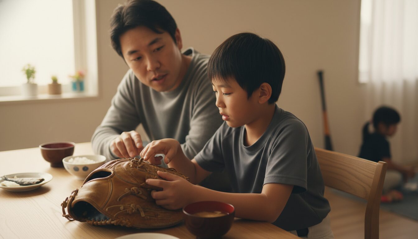家庭で実践！プロとの出会いを日常の練習に繋げる会話術を表現した本文中盤のイメージ (生成AIによるイメージ)