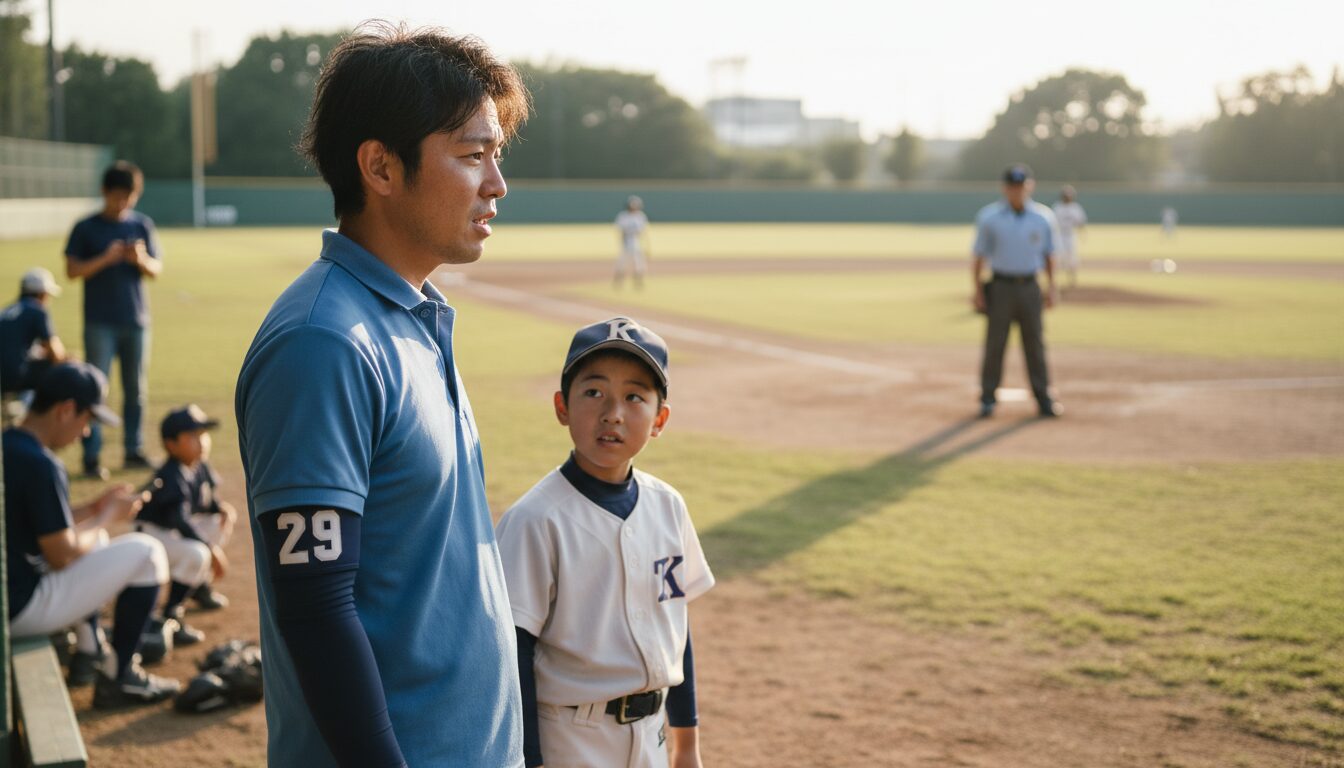 プロ野球界が示した「袖番号29」の絆と、審判という孤独な役割を表現した本文前半のイメージ (生成AIによるイメージ)