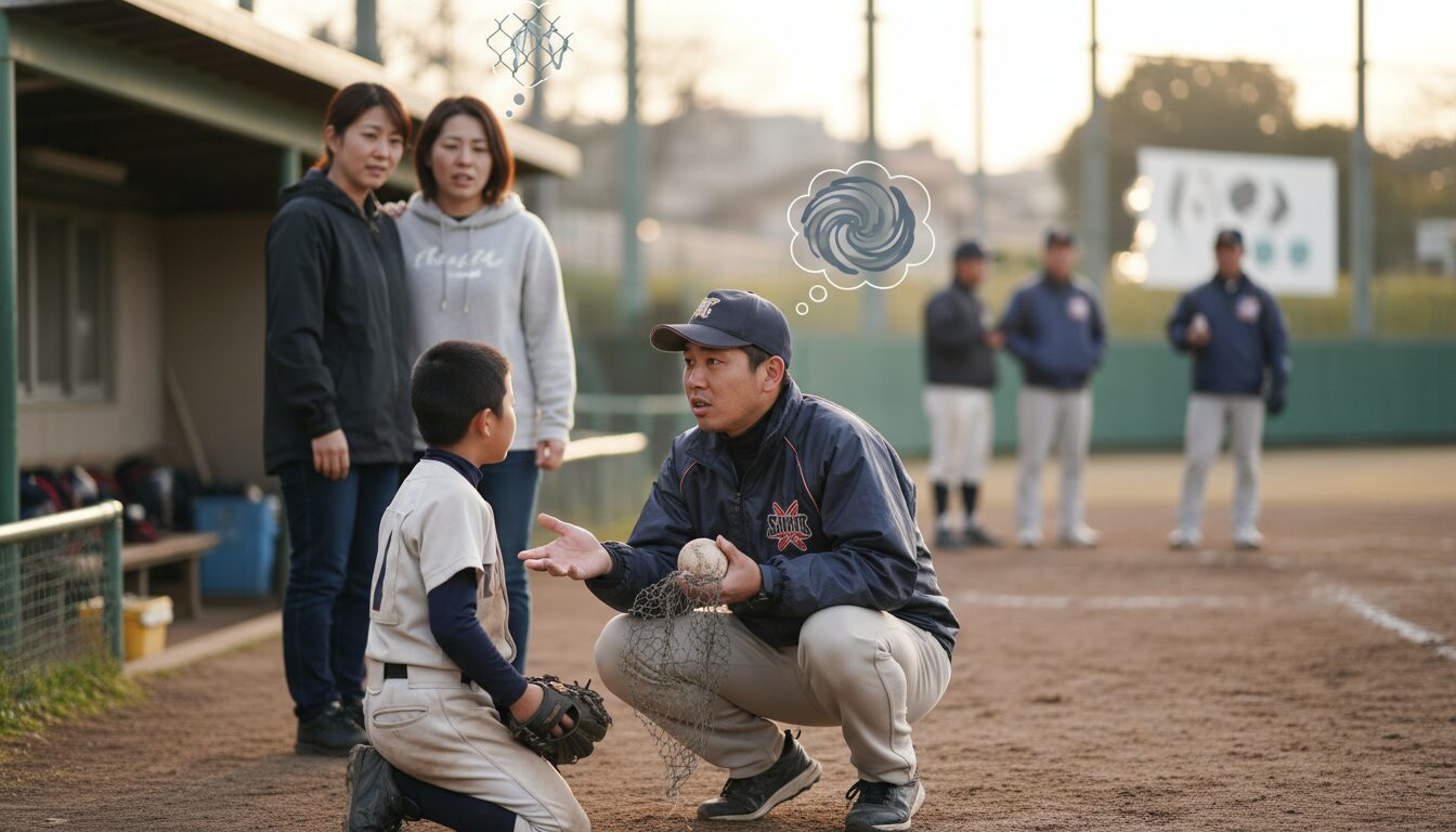 「子どものため」という善意の罠と親の葛藤を表現した本文中盤のイメージ (生成AIによるイメージ)