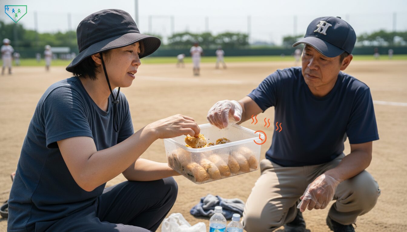 炎天下の「手作りおいなりさん」が浮き彫りにした少年野球のリアルを表現した本文前半のイメージ (生成AIによるイメージ)