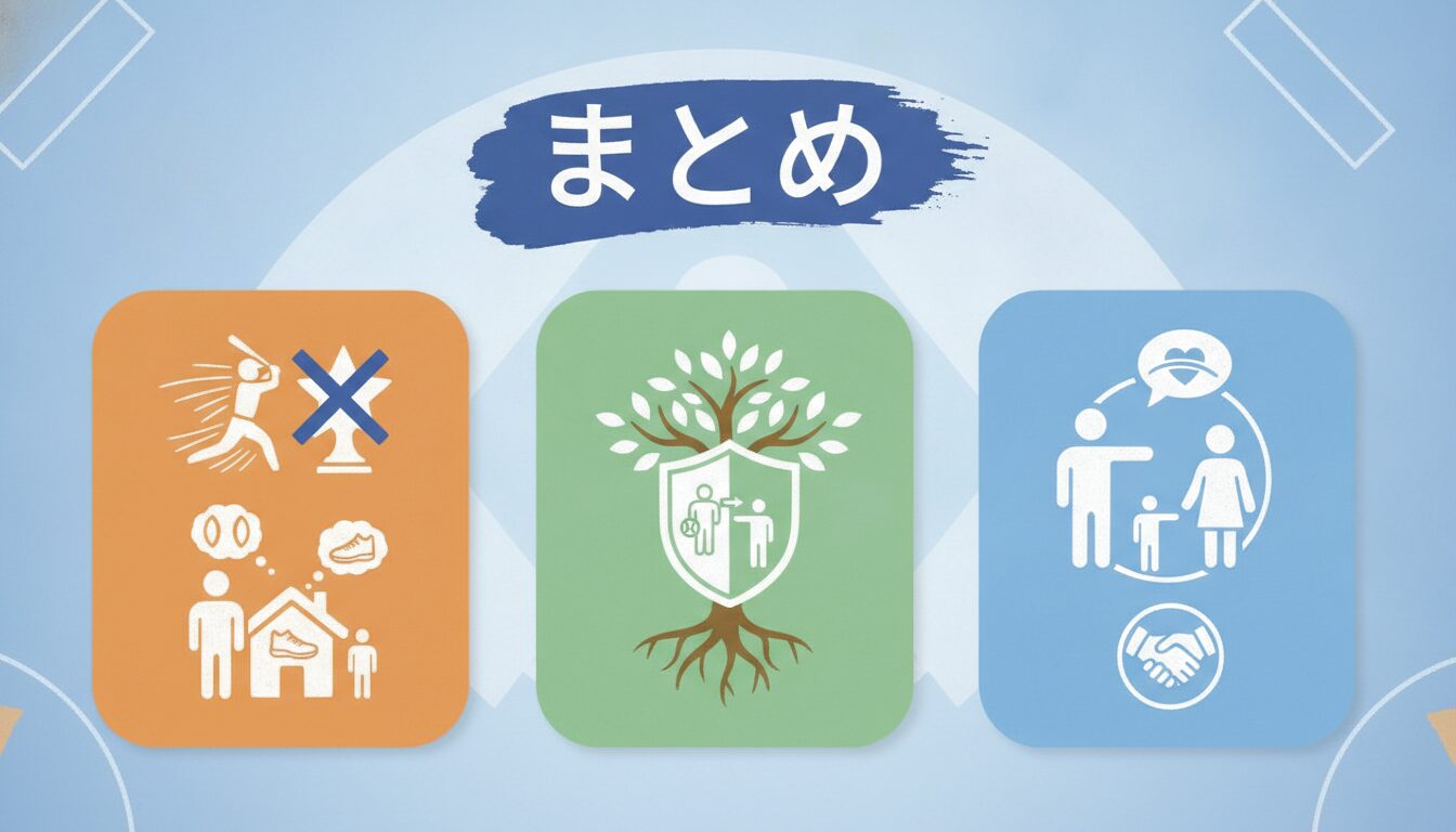 まとめの要点を整理したまとめイメージ (生成AIによるイメージ)