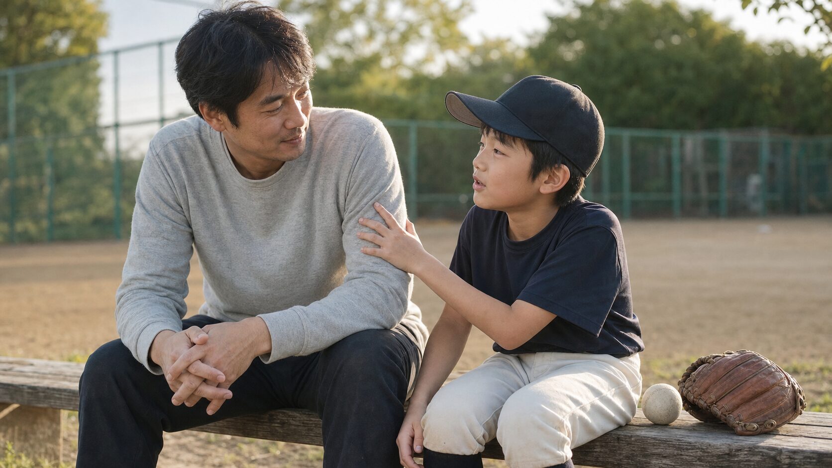 我が子の本音を引き出す6つの質問と、避けたい言葉を表現した本文中盤のイメージ (生成AIによるイメージ)