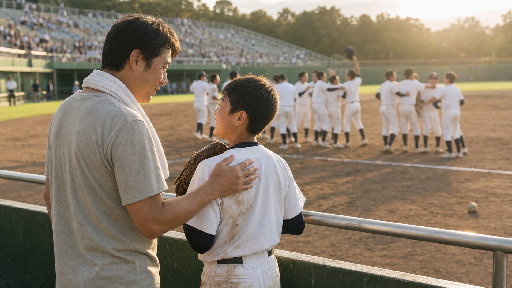 明徳義塾がつかんだ「24度目の夏切符」を結果だけで見ないを表現した本文前半のイメージ (生成AIによるイメージ)