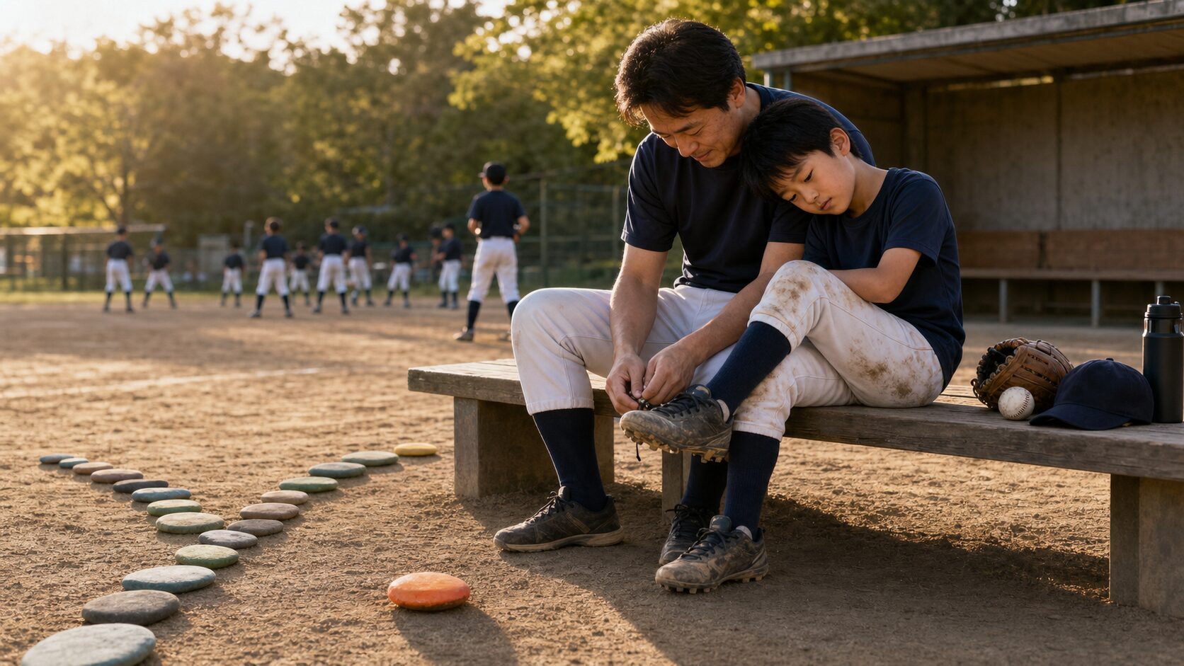 なぜ親は「強豪」の二文字に安心したくなるのかを表現した本文中盤のイメージ (生成AIによるイメージ)