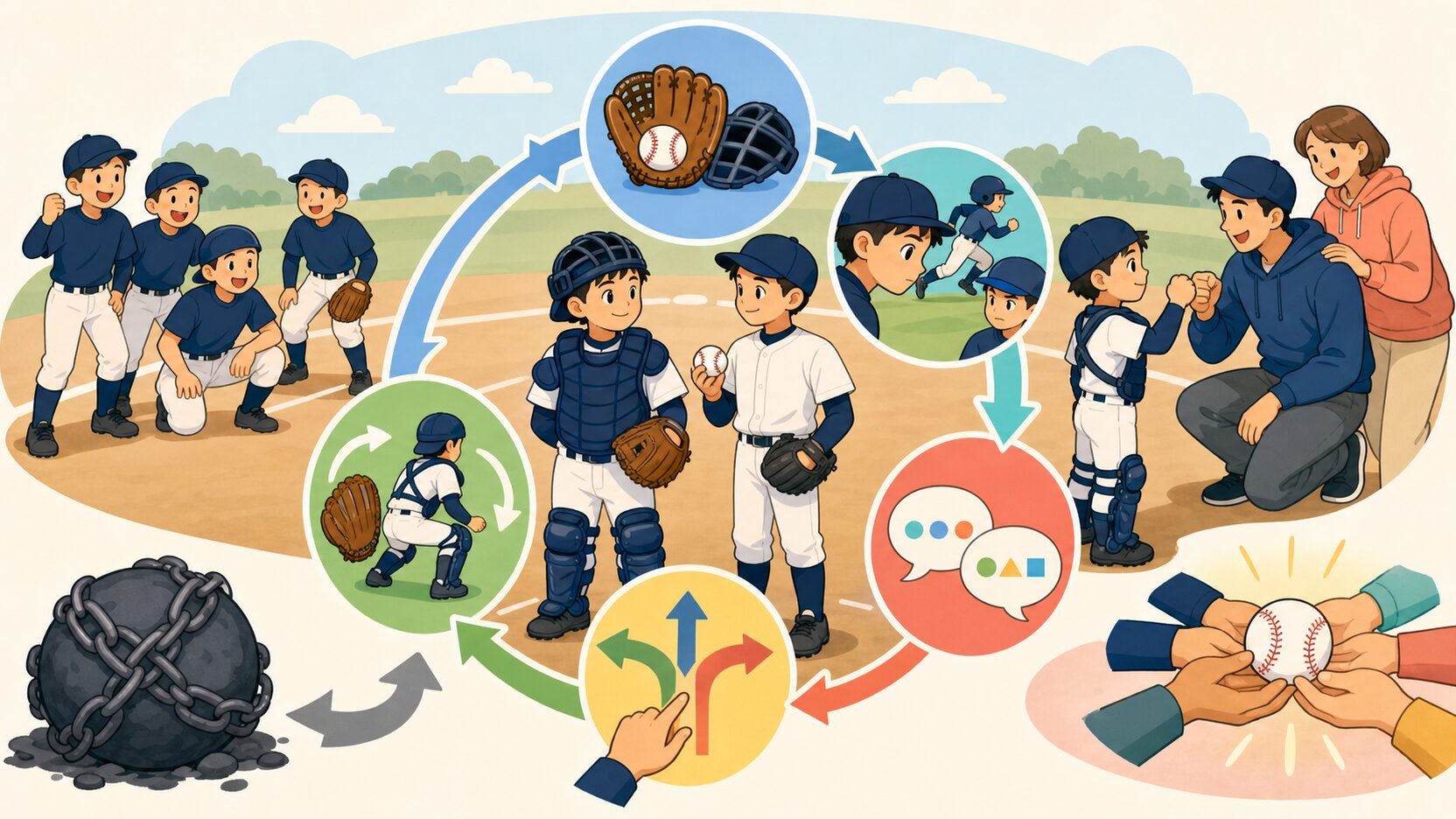 まとめの要点を整理したまとめイメージ (生成AIによるイメージ)