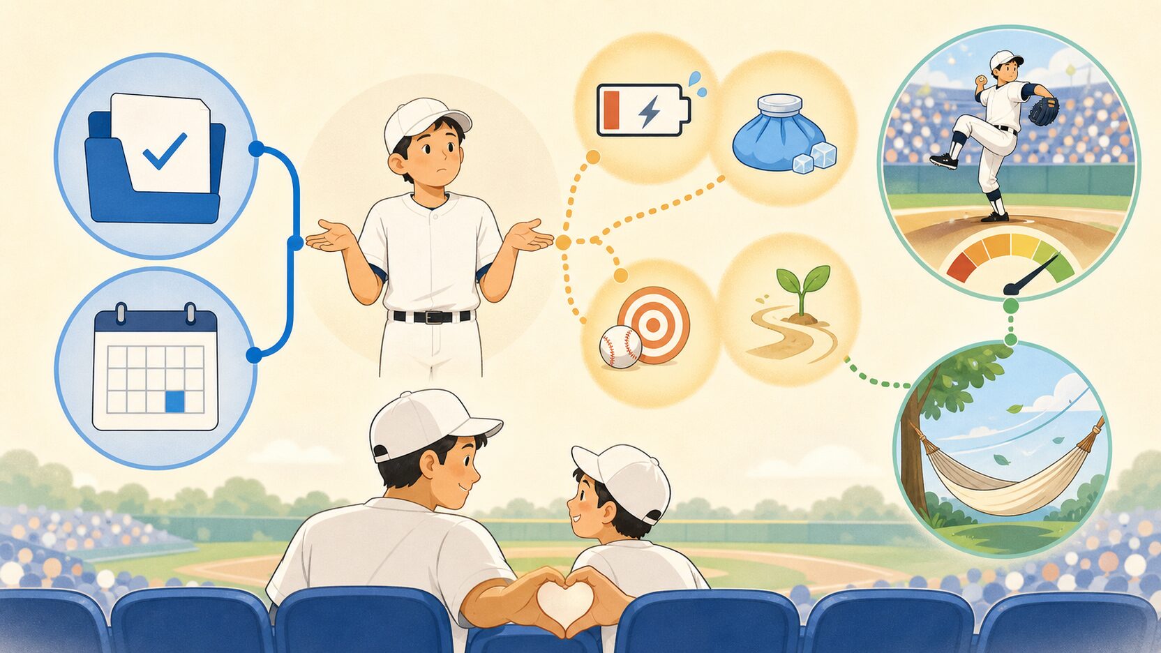 まとめの要点を整理したまとめイメージ (生成AIによるイメージ)