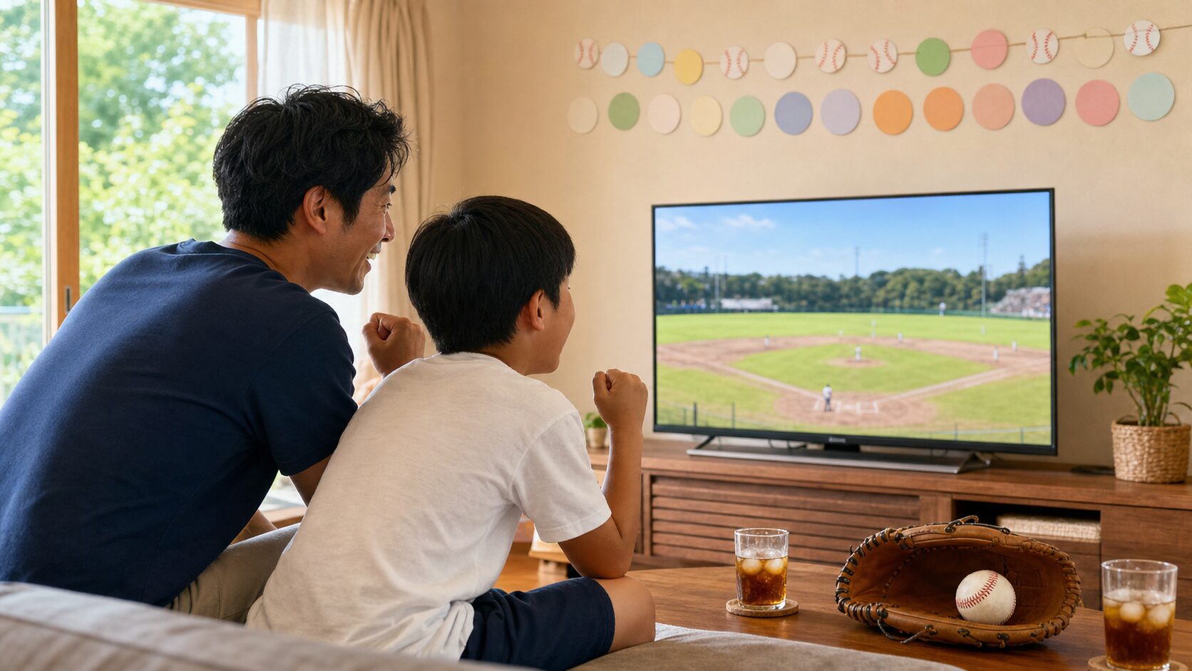 2026年夏の甲子園は全48試合を無料で見られるを表現した本文前半のイメージ (生成AIによるイメージ)