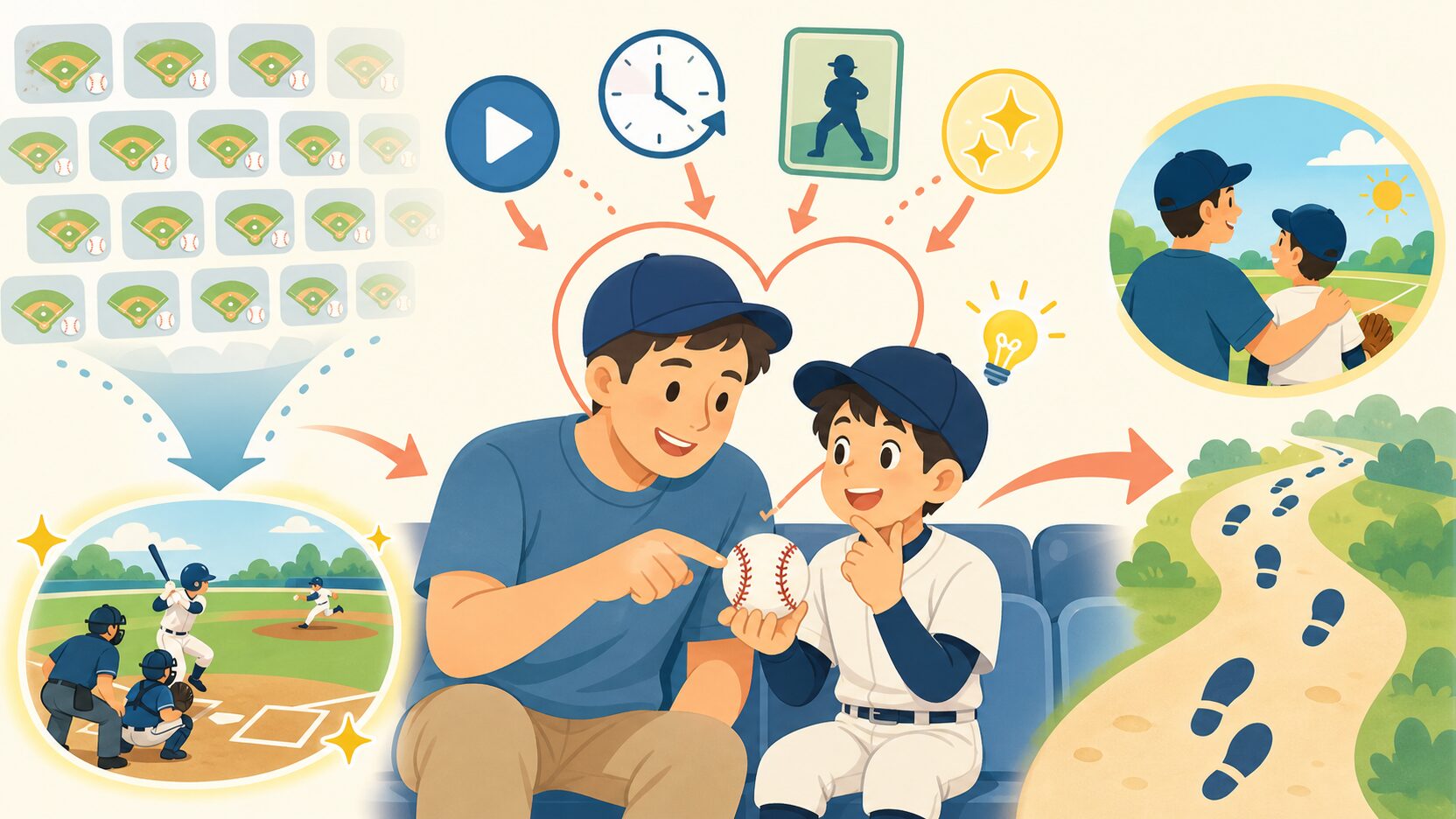 まとめの要点を整理したまとめイメージ (生成AIによるイメージ)