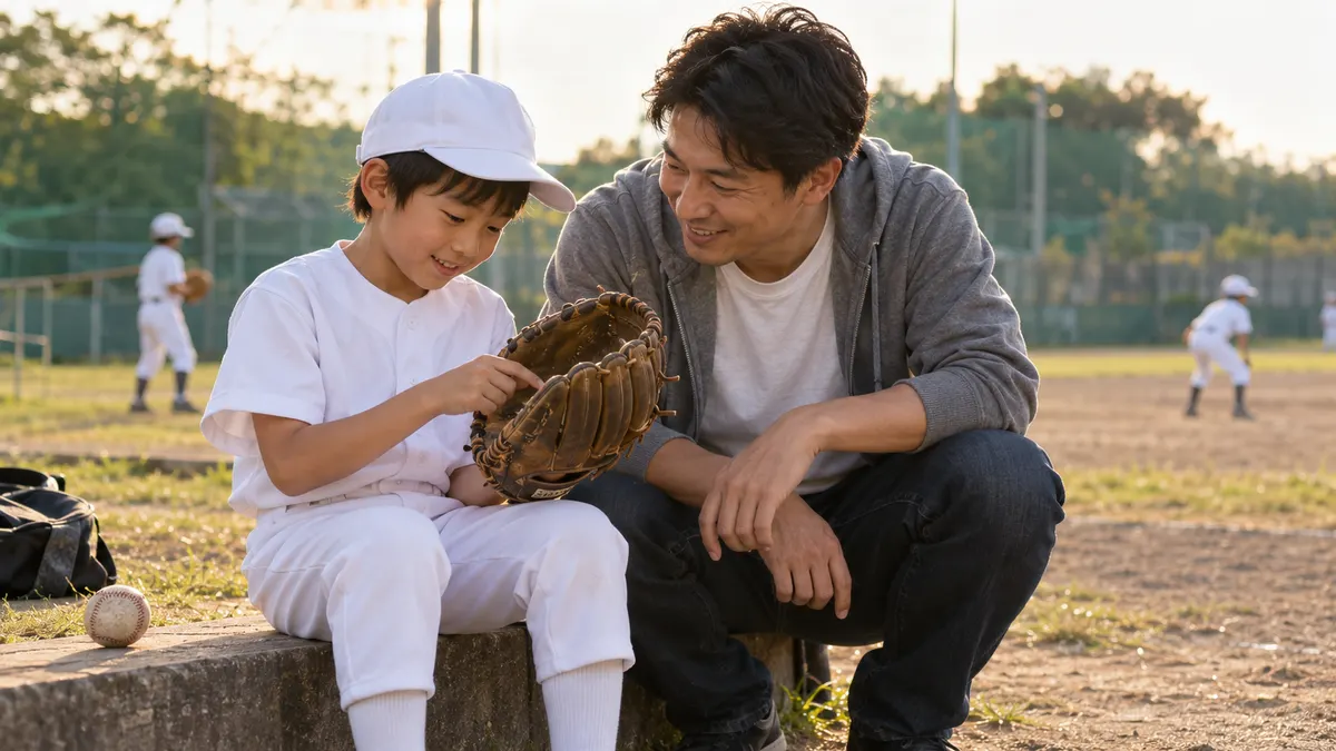 山田裕貴｜父は元プロ野球選手の山田和利を表現した本文中のイメージ（生成AIによるイメージ）