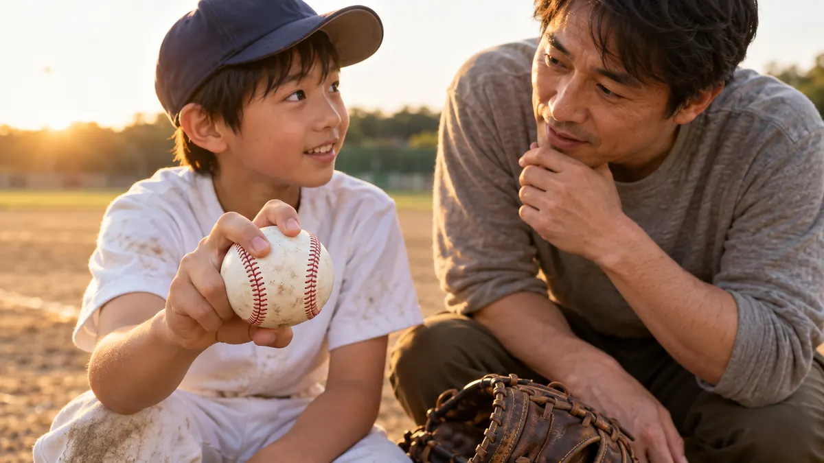 【火の玉ストレートの投げ方】藤川球児の握り方と2700回転の秘密をイメージした画像（生成AIによるイメージ）
