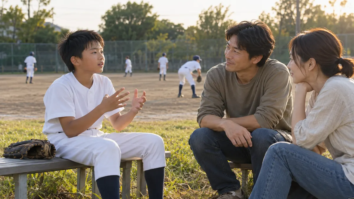 【桑田真澄の育て方】Mattはなぜ野球を辞めた？「教えない」子育て論をイメージした画像（生成AIによるイメージ）